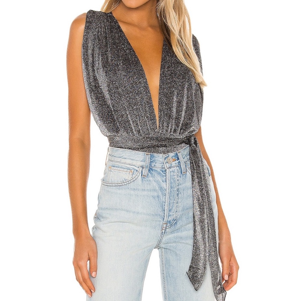 Superdown Priya Cross Back Bodysuit